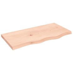 Greatstore Mizna plošča 80x40x(2-4) cm neobdelana trdna hrastovina