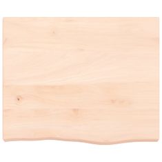 Greatstore Mizna plošča 60x50x(2-6) cm neobdelana trdna hrastovina