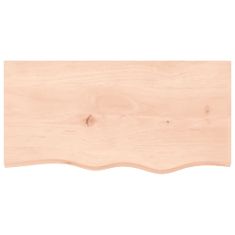 Greatstore Mizna plošča 80x40x(2-4) cm neobdelana trdna hrastovina