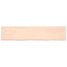 Greatstore Mizna plošča 180x40x(2-4) cm neobdelana trdna hrastovina