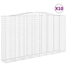 Vidaxl Obokane gabion košare 10 kosa 400x50x220/240cm pocinkano železo