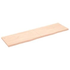 Vidaxl Kopalniški pult 180x50x(2-4) cm neobdelan trden les