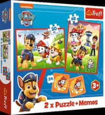 Trefl Puzzle Tlapková patrola v akciji / 30+48 kosov+pexeso