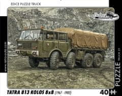RETRO-AUTA Puzzle Tovornjak št. 21 Tatra 813 Kolos 8x8 (1967-1982) 40 kosov
