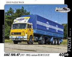 RETRO-AUTA Puzzle tovornjak št. 16 Liaz 100.47 s prikolico BSS NV 31.23.22 (1977-1984) 40 kosov