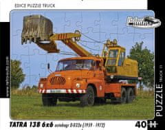 RETRO-AUTA Puzzle Tovornjak št. 11 Tatra 138 6x6 avtobagr D-032a (1959-1972) 40 kosov