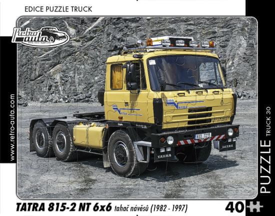 RETRO-AUTA Puzzle TRUCK št. 30 Tatra 815-2 NT 6x6 traktor s prikolico (1982-1997) 40 kosov
