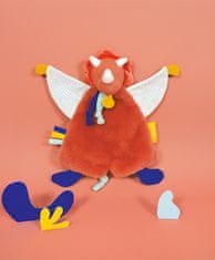 Doudou Darilni set - Plišasti dinozaver oranžne barve 25 cm