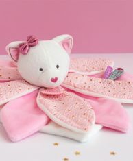 Doudou Darilni set - plišasta krastača roza mačka 26 cm