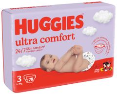 Huggies 4x plenice za enkratno uporabo Ultra Comfort Mega 3 (4-9 kg) 78 kosov