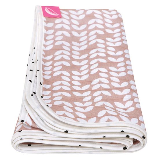 Motherhood Dvoplastna bombažna mušelinska odeja Pink Classics 100x120 cm