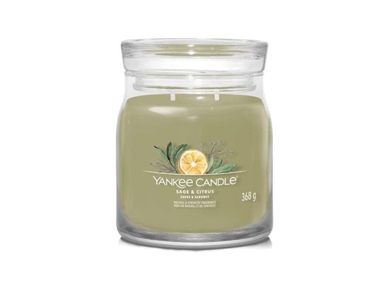 Yankee Candle Sveča Sage & Citrus 368g / 2 knota (Signature medium)