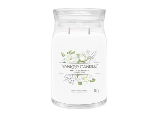 Yankee Candle Bela sveča Gardenia 567g / 2 knota (Signature large)