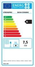 Portoss Nova Ceramic peč na trda goriva, 7,5 kW, bež