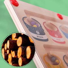 Netscroll Labirint Barv, didaktična magnetna igra za razvijanje koordinacije rok, razvrščanje in spoznavanje barv, ter učenje prvih številk, izdelana iz lesa, odlično darilo za najmlajše, SortBoard, 2 kosa