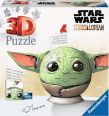 Ravensburger Puzzleball Star Wars: Mandalorian Grogu z ušesi 77 kosov