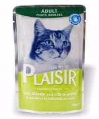 Plaisir Cat losos in trska, kapsula 100 g