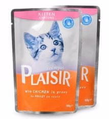 Plaisir Cat Kitten piščanec v omaki, vrečka 100 g