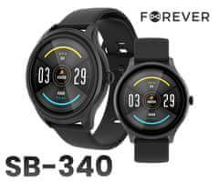 Forever ForeVive 3 SB-340 pametna ura, 3,35 cm, črna