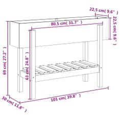 Vidaxl Vrtna visoka greda 101x30x69 cm trden les douglas