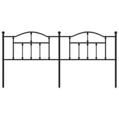 Vidaxl Kovinsko posteljno vzglavje črno 200 cm