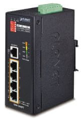 Planet ISW-504PT Industrijsko stikalo 5x RJ-45, VLAN + Extend, -40~+75°C, PoE+ 802.3af/at 120W, 12-48VDC power-in