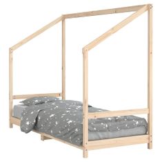 Greatstore Otroški posteljni okvir 80x200 cm trdna borovina