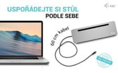 USB-C kovinska ergonomska priklopna postaja z zaslonom 3x 4K + Power Delivery 100 W