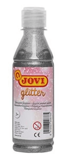 JOVI bleščeča tempera barva 250 ml v steklenički srebrne barve