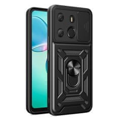 slomart oklepni etui hybrid armor camshield za tecno pop 7 s pokrovom za kamero - black