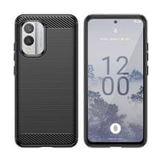 slomart Silikonsko karbonsko ohišje za nokia x30 - črno