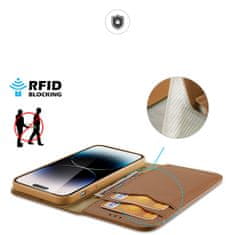 slomart rfid zaklepanje denarnice za iphone 15 pro max dux ducis hivo - rjava