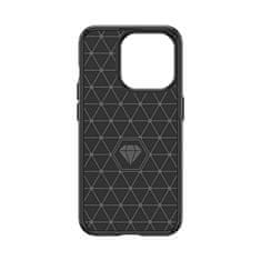 slomart Prilagodljivo ohišje z vzorcem ogljika za iphone 15 pro carbon case - črno