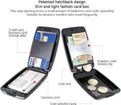 Mormark Denarnica z RIFD zaščito, Denarnica za kartice, Moška denarnica (Srebrna, 105 x 70 x 30 mm) | CARDO