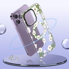 Tech-protect Magmood MagSafe ovitek za iPhone 15 Pro Max, spring daisy