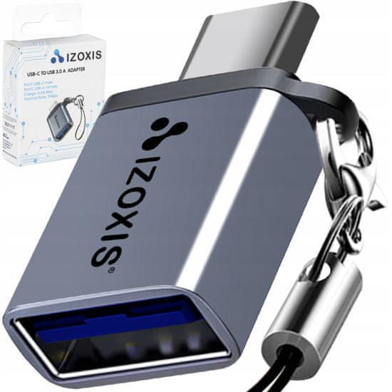 Izoksis Adapter USB Tip C na USB 3.0 + zanka za vrvico