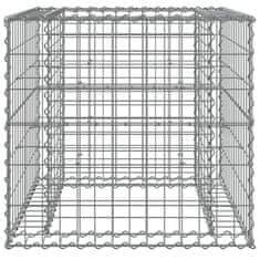 Vidaxl Gabionska košara srebrna 70x70x65 cm pocinkano železo