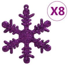 Vidaxl Komplet božičnih bučk 111 kosov vijolične polistiren