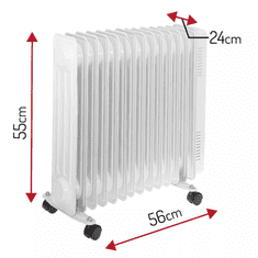 Adler Grelec oljni AD 7818, 13-reber, 2500W, 3-moči, termostat