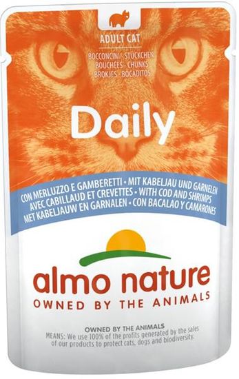 ALMO Nature Daily Menu kapsule za mačke. trska in kozice 70g