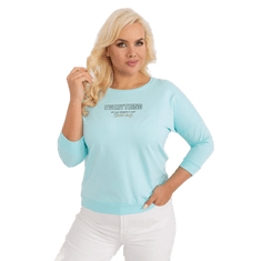 RELEVANCE Ženska bluza 3/4 rokav plus size ZIA mint barve RV-BZ-9134.84P_402588 Univerzalni