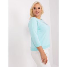 RELEVANCE Ženska bluza 3/4 rokav plus size ZIA mint barve RV-BZ-9134.84P_402588 Univerzalni