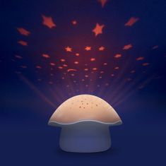 Pabobo Projektor nočnega neba z belim šumom in senzorjem za jok Star Mushroom Pink