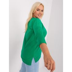 RELEVANCE Plus size bluza s 3/4 rokavi ISST zelena RV-BZ-9110.85_402730 Univerzalni