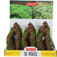 Zolux Dekoracija akvarija z mahom poraščeno TOTEM 2 z živimi mahovimi semeni 7,7 x 5,6 x 13,8cm