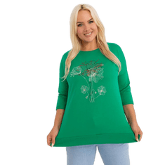 RELEVANCE Plus size bluza s 3/4 rokavi ISST zelena RV-BZ-9110.85_402730 Univerzalni