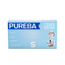  Pureba Latex rokavice, brez pudra, S, 100/1