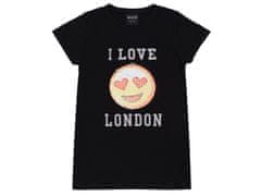 sarcia.eu Črna majica z emotikonom, I Love London 7-8 lat 128 cm