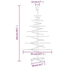 Vidaxl Lesena novoletna jelka za okras 150 cm trdna borovina