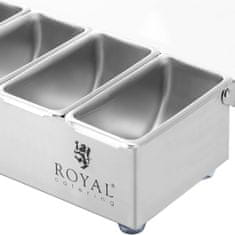 Royal Catering Barska posoda za organiziranje pribora za pijačo s pokrovom 5 x 0,4 l